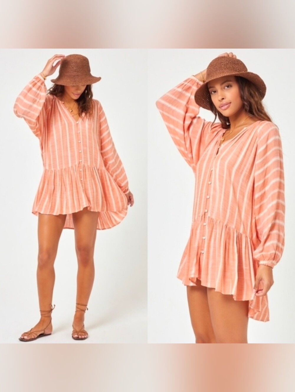 L*Space Vida Dress Poolside Stripe Clay